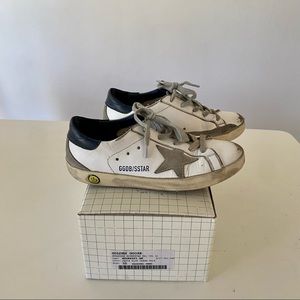 Used Golden Goose Super Star Sneaker Navy/Cream - Size 30/US 13